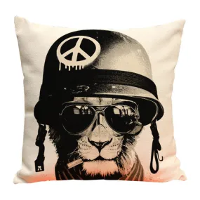 Cool Cat & Dog Cotton Pillowcases 43cm X 43cm