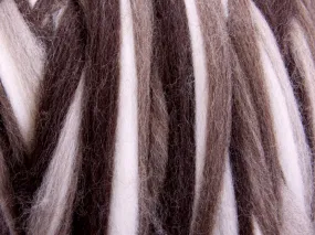Corriedale Stripey sliver Natural Fusion
