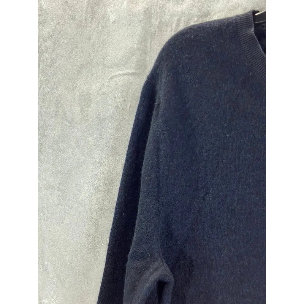 COS Men's Navy Wool Blend Crewneck Regular-Fit Pullover Sweater SZ XL
