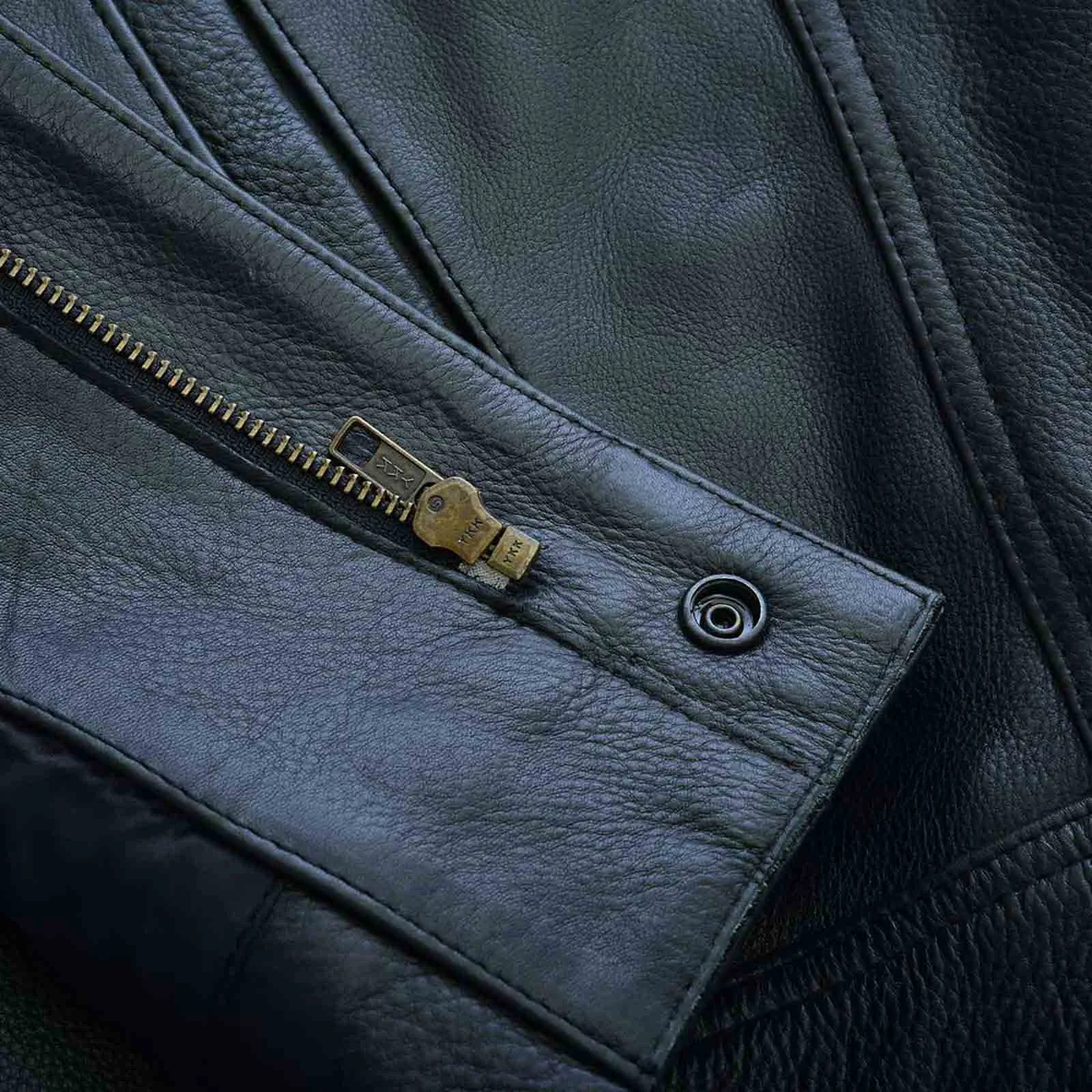 Custom Biker Leather Waistcoat