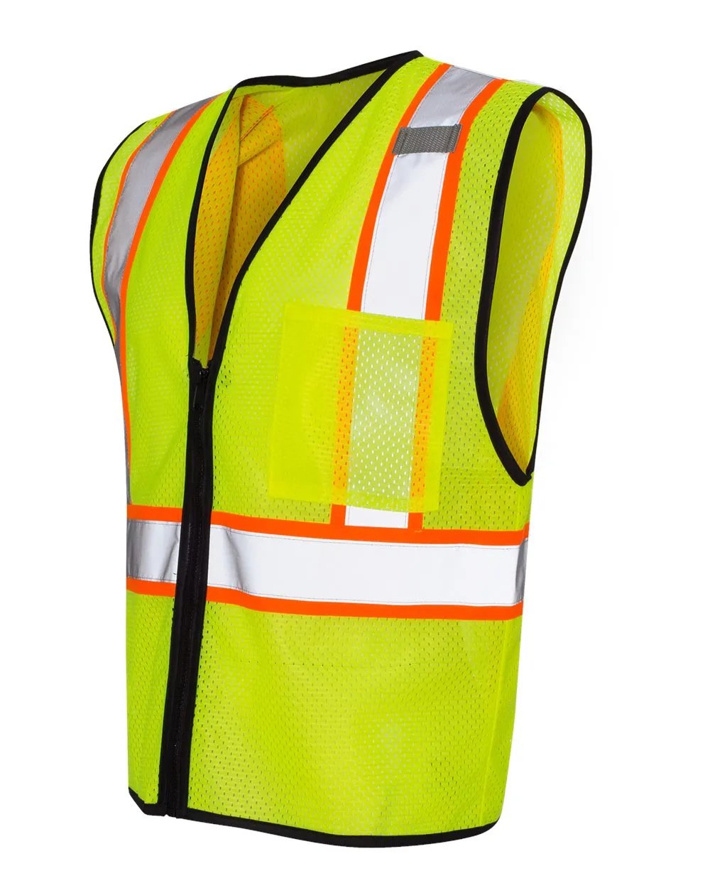 Custom Embroidery - Kishigo - Economy Contrasting Vest with Zippered Front - 1527-1528