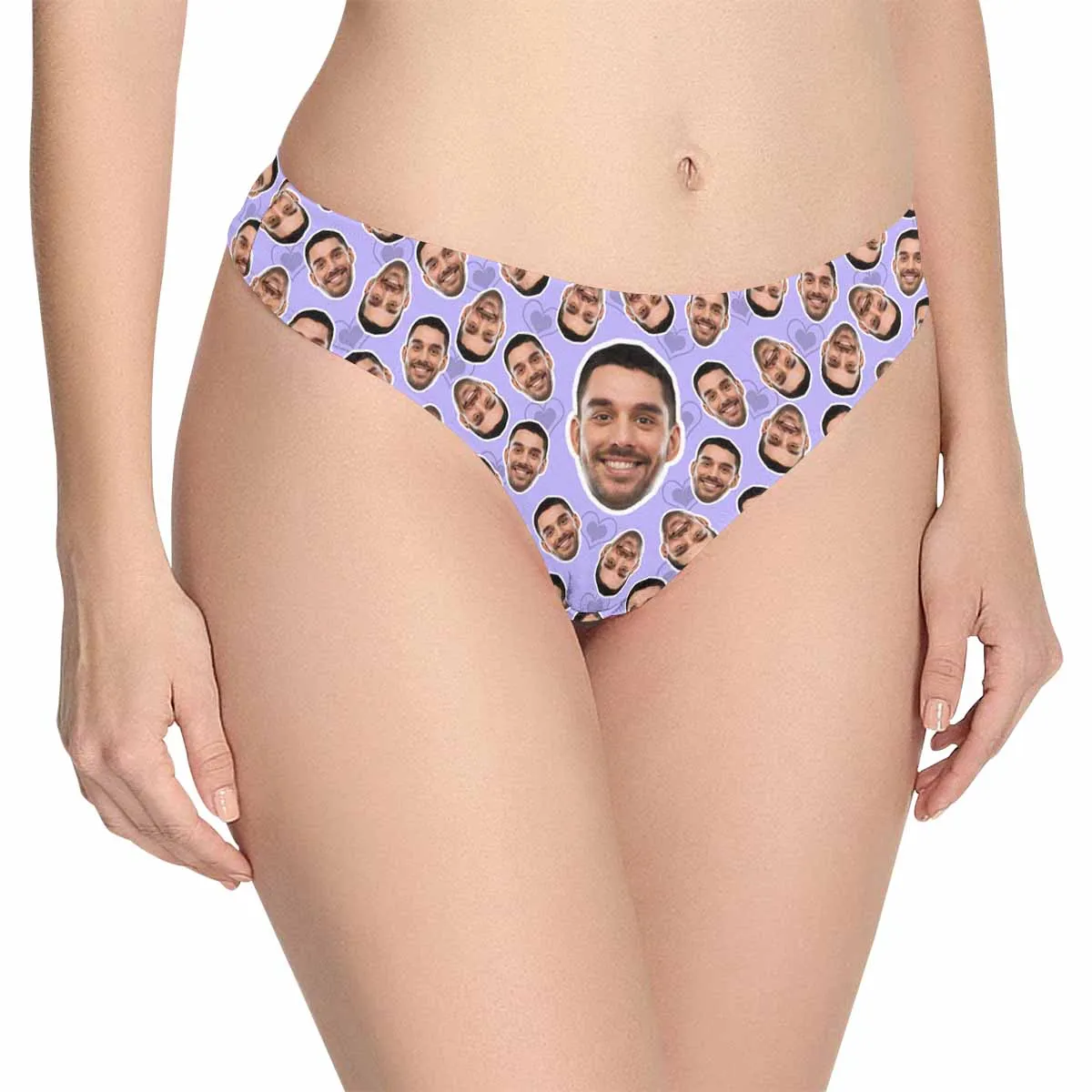 Custom Face Underwear for Her Personalized Multi Face Multicolor Thongs Panty Women's Lingerie Gifts for Girlfriend & Wife