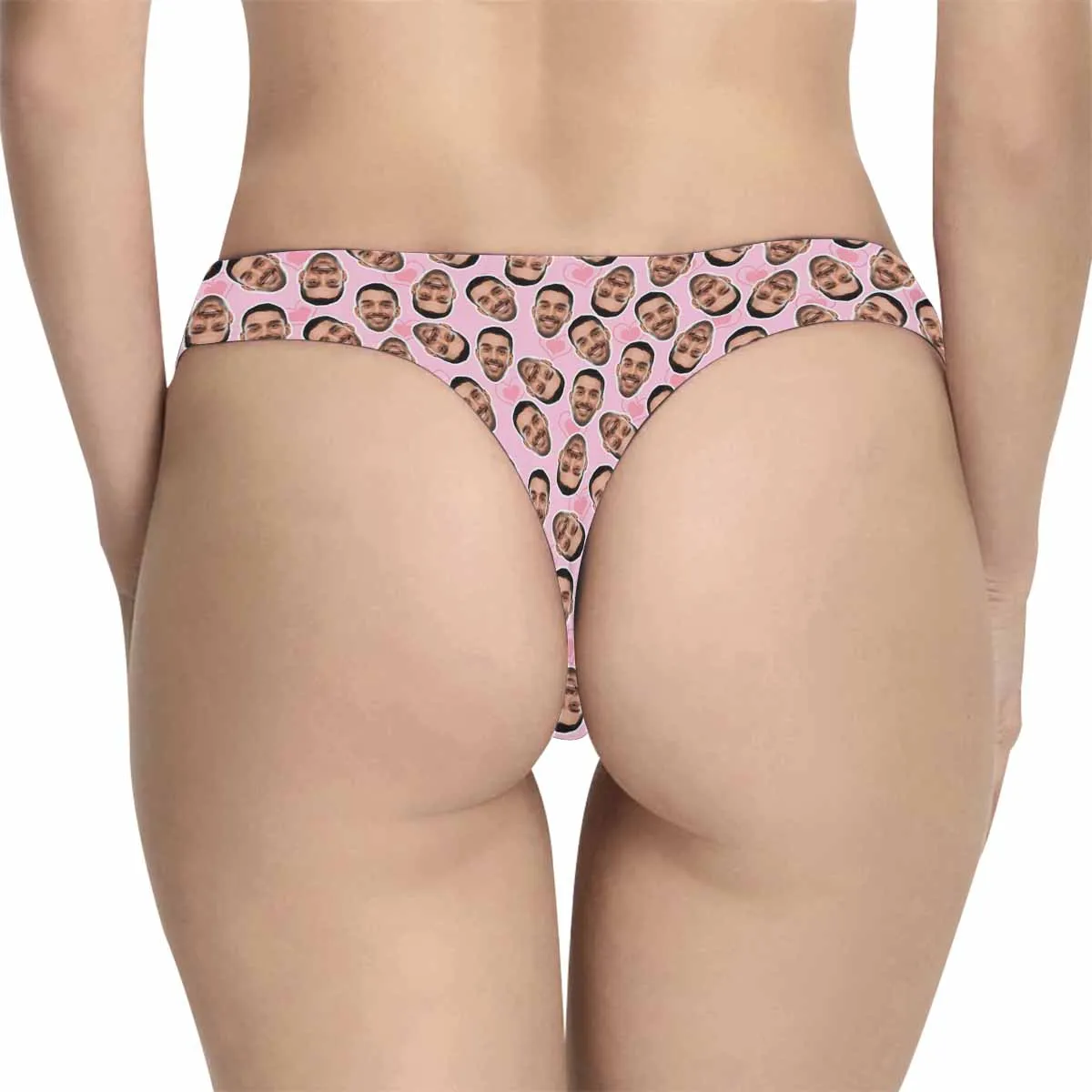 Custom Face Underwear for Her Personalized Multi Face Multicolor Thongs Panty Women's Lingerie Gifts for Girlfriend & Wife