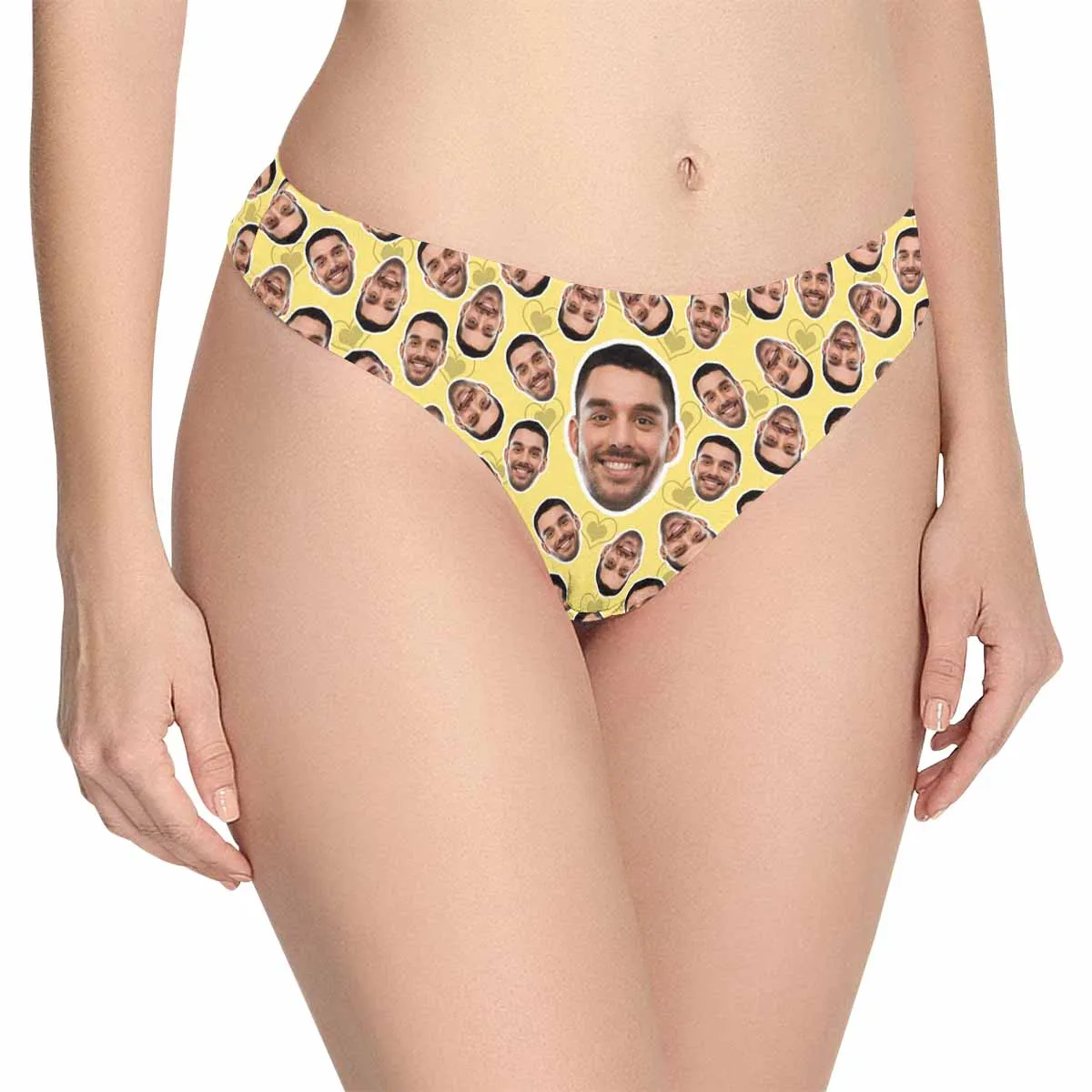 Custom Face Underwear for Her Personalized Multi Face Multicolor Thongs Panty Women's Lingerie Gifts for Girlfriend & Wife