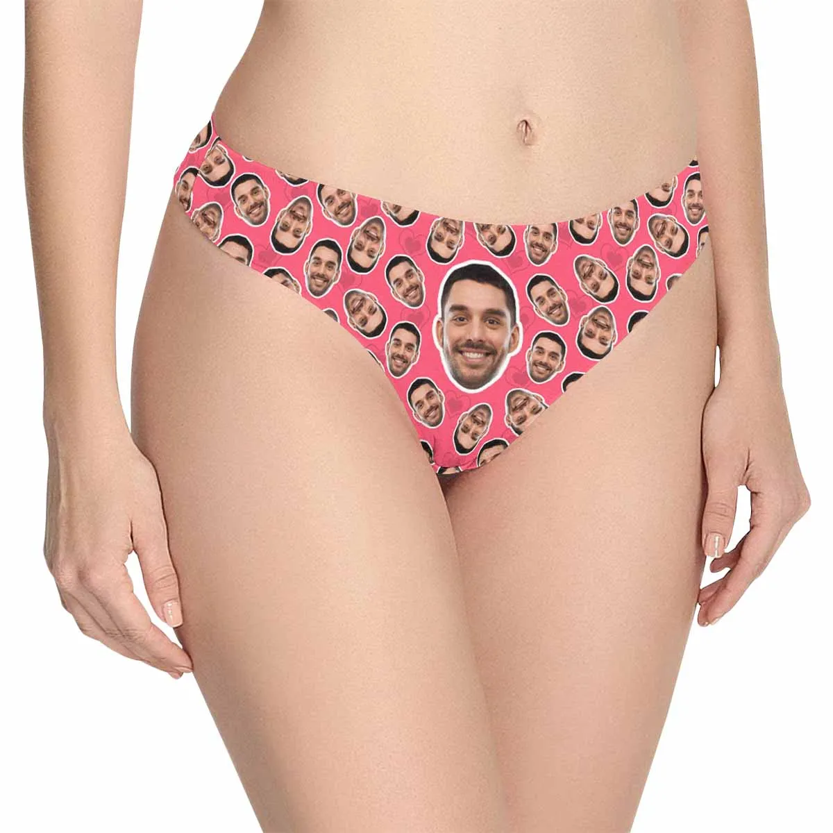 Custom Face Underwear for Her Personalized Multi Face Multicolor Thongs Panty Women's Lingerie Gifts for Girlfriend & Wife