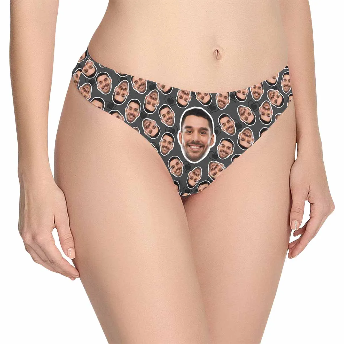 Custom Face Underwear for Her Personalized Multi Face Multicolor Thongs Panty Women's Lingerie Gifts for Girlfriend & Wife