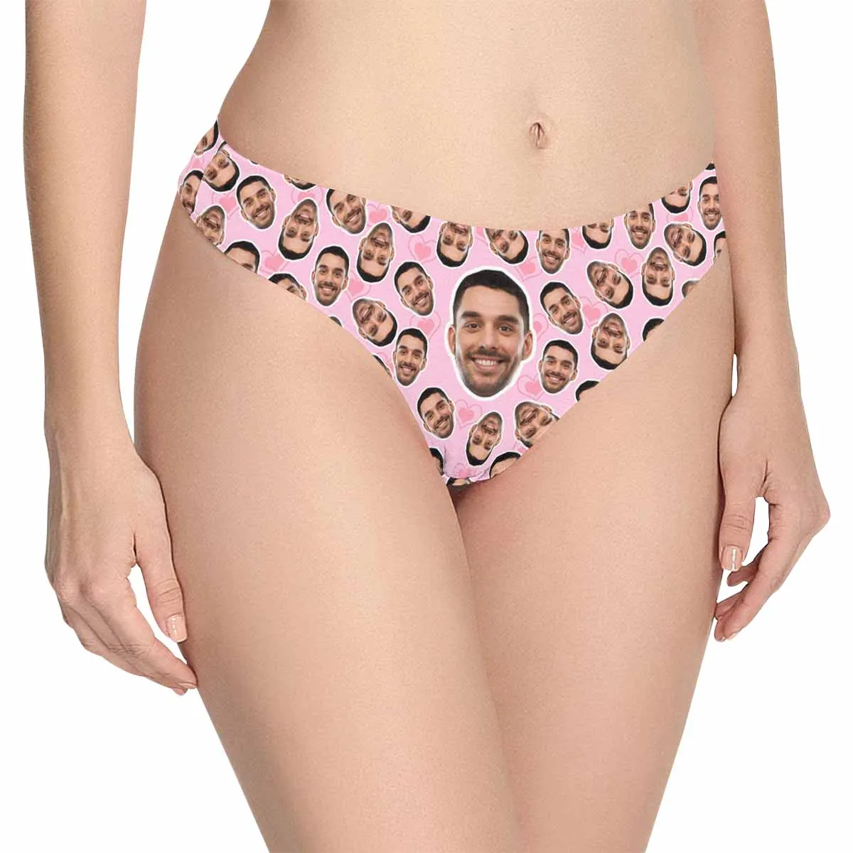 Custom Face Underwear for Her Personalized Multi Face Multicolor Thongs Panty Women's Lingerie Gifts for Girlfriend & Wife