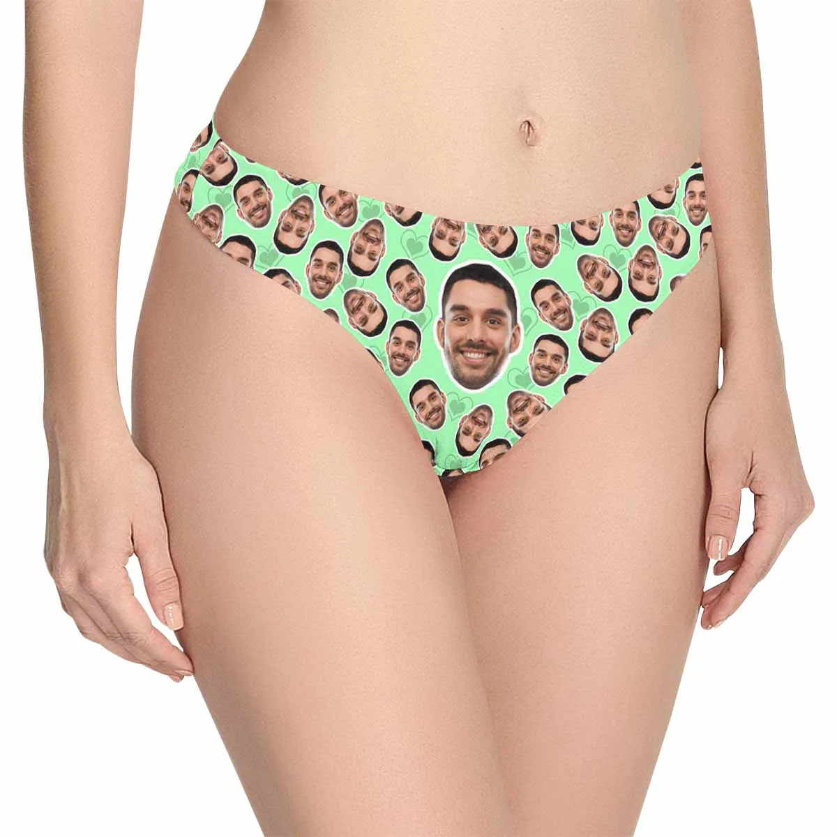 Custom Face Underwear for Her Personalized Multi Face Multicolor Thongs Panty Women's Lingerie Gifts for Girlfriend & Wife