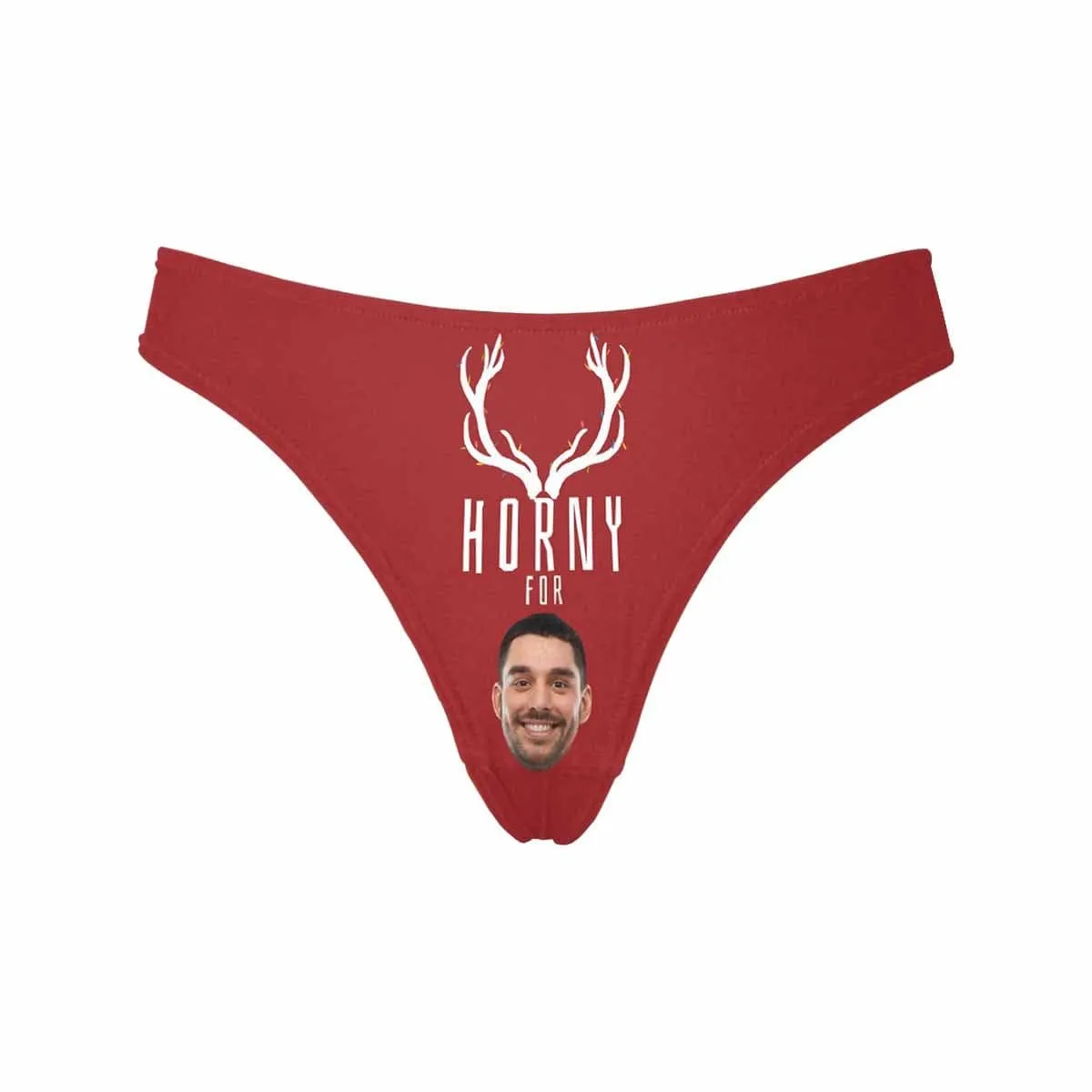 Custom Face Underwear for Ladies Personalized Horny Women's Classic Thongs Funny Lingerie Customized Gift for Valentine's Day