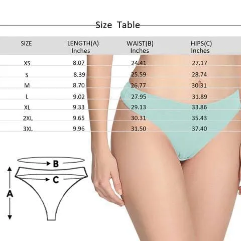 Custom Face Underwear for Ladies Personalized Horny Women's Classic Thongs Funny Lingerie Customized Gift for Valentine's Day