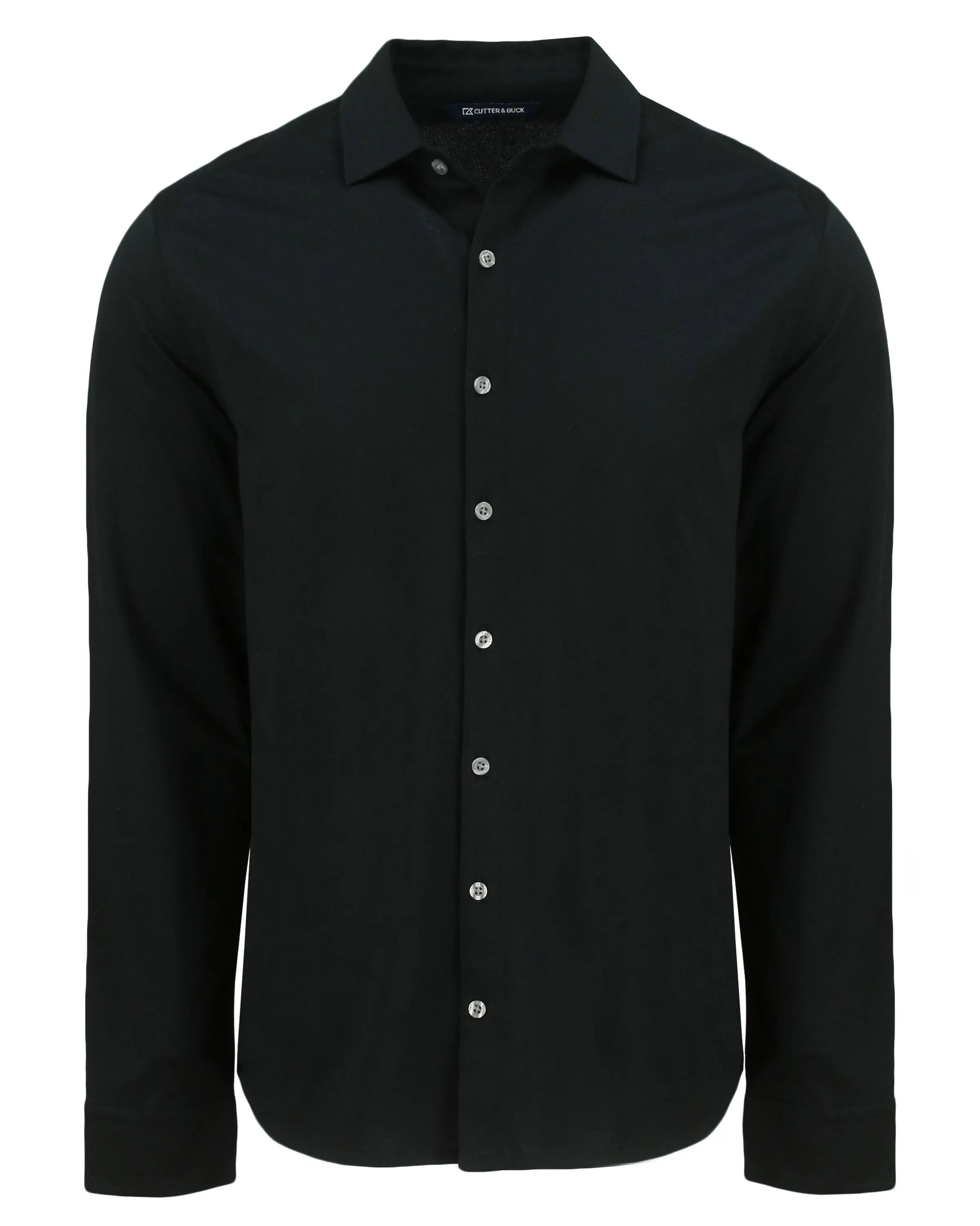 Cutter & Buck - Men's Advantage Tri-Blend Eco Soft Pique Knitted Button-Up