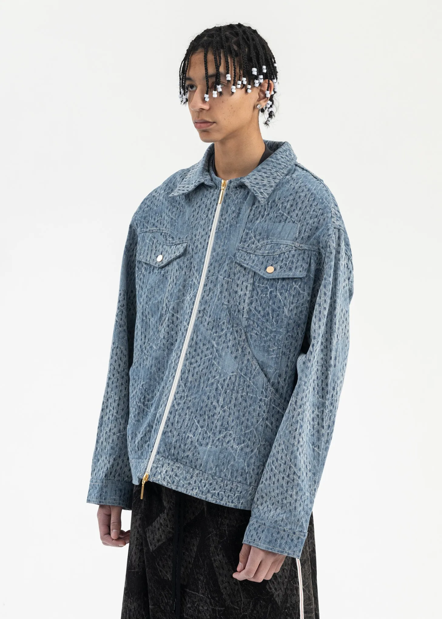 CYBER BLUE LENNY DENIM JACKET