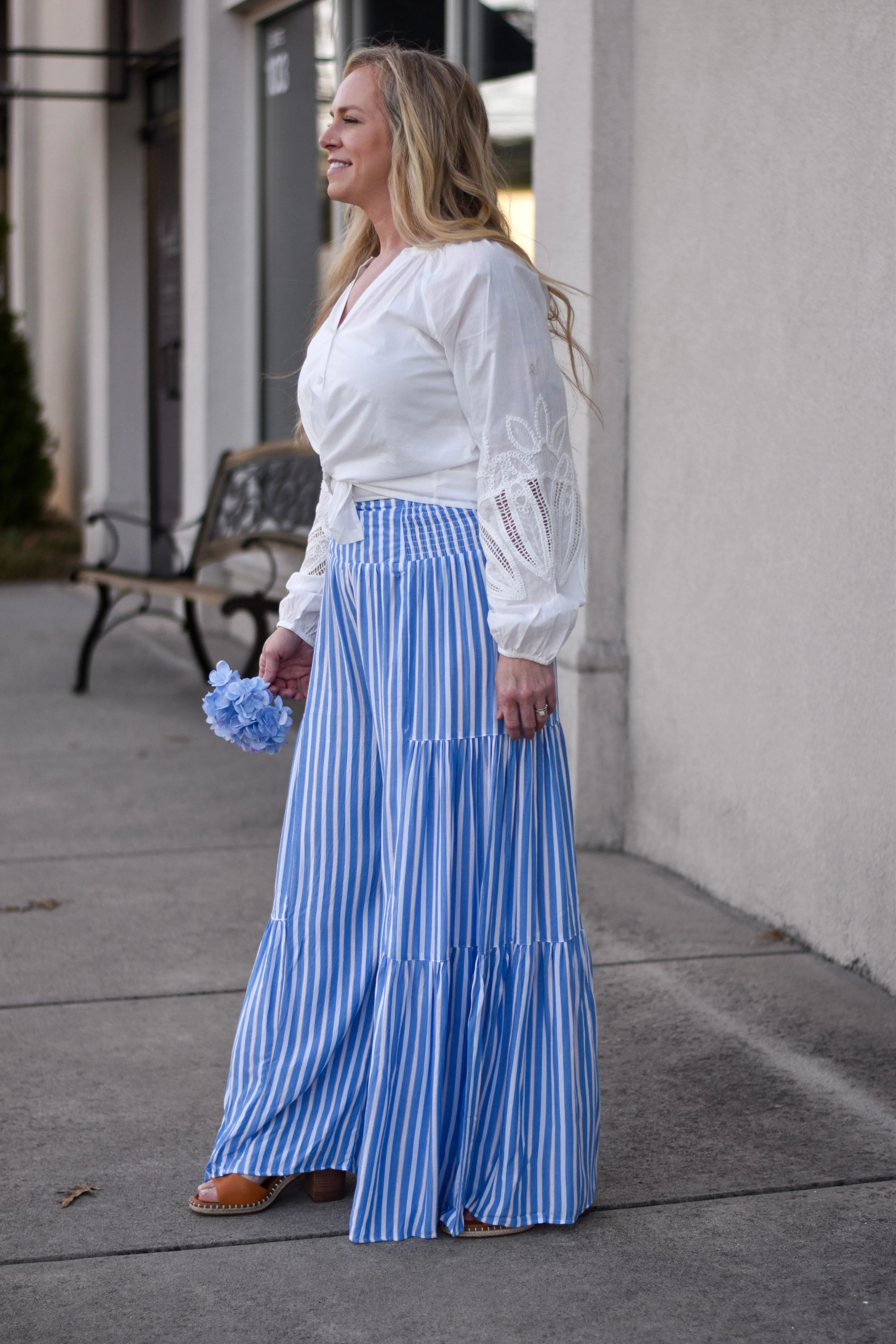 Day's End Stripe Wide Leg Pants