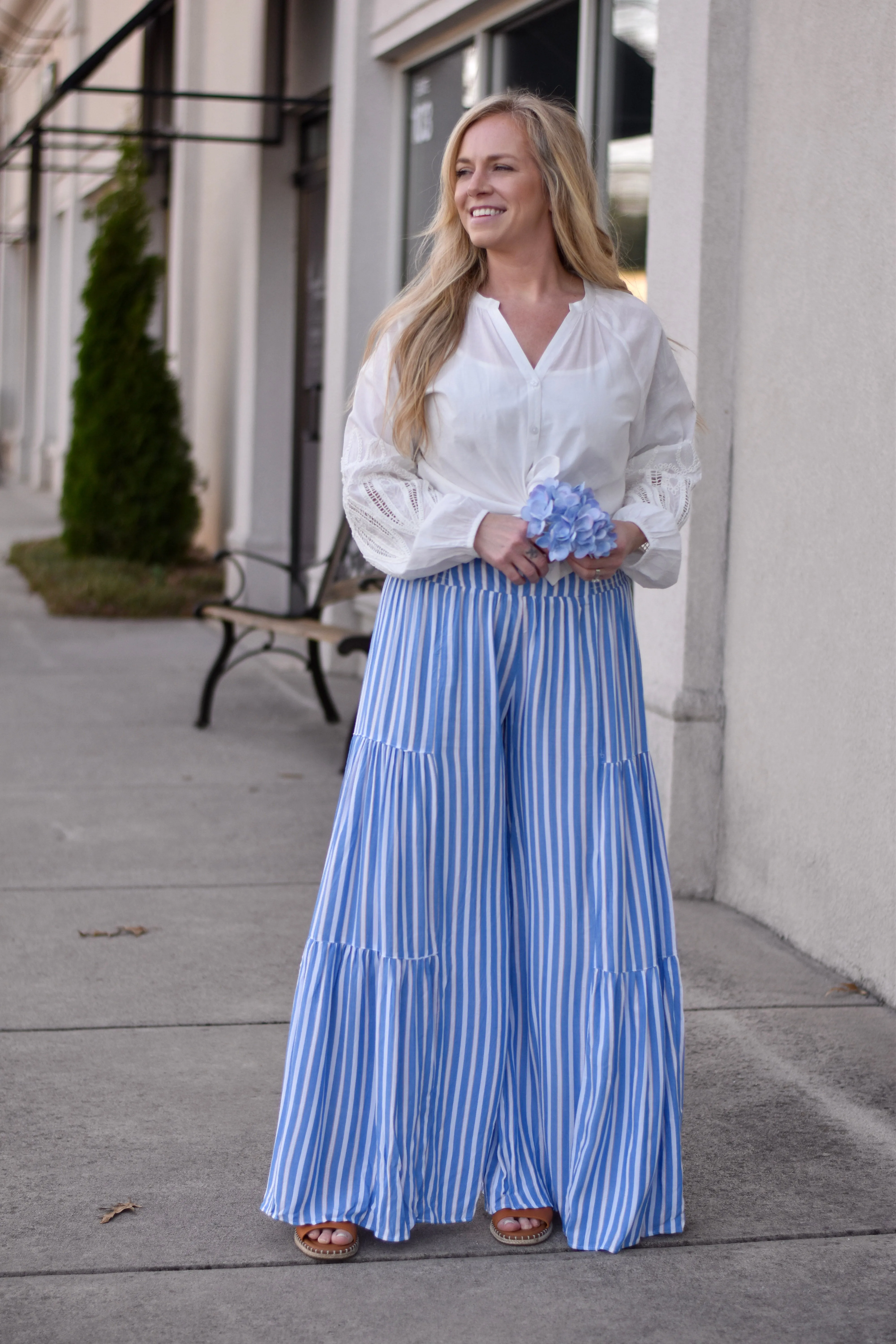 Day's End Stripe Wide Leg Pants