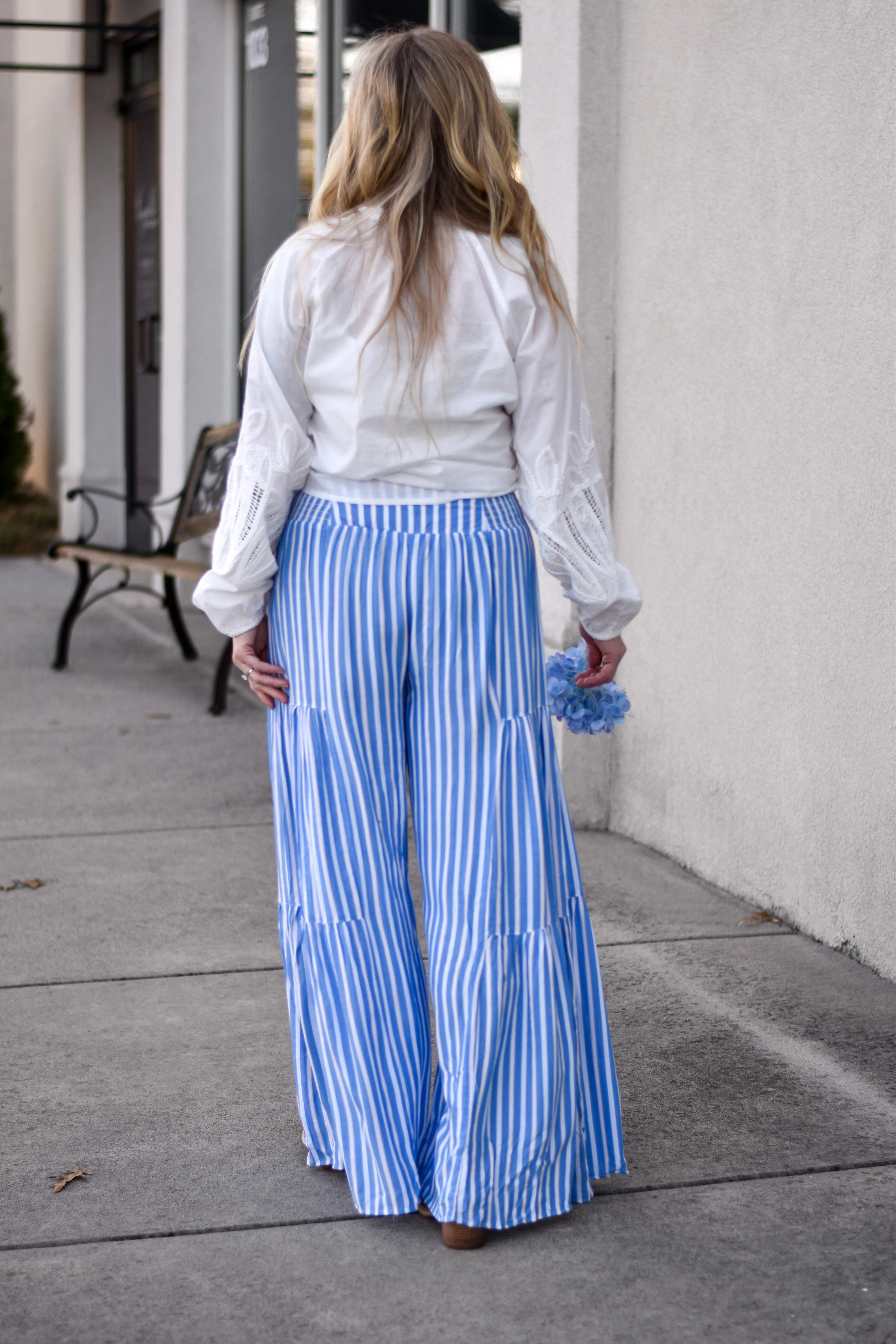 Day's End Stripe Wide Leg Pants