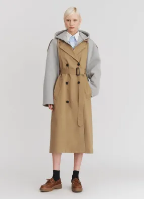 Deconstructed Combo Trench Jacket