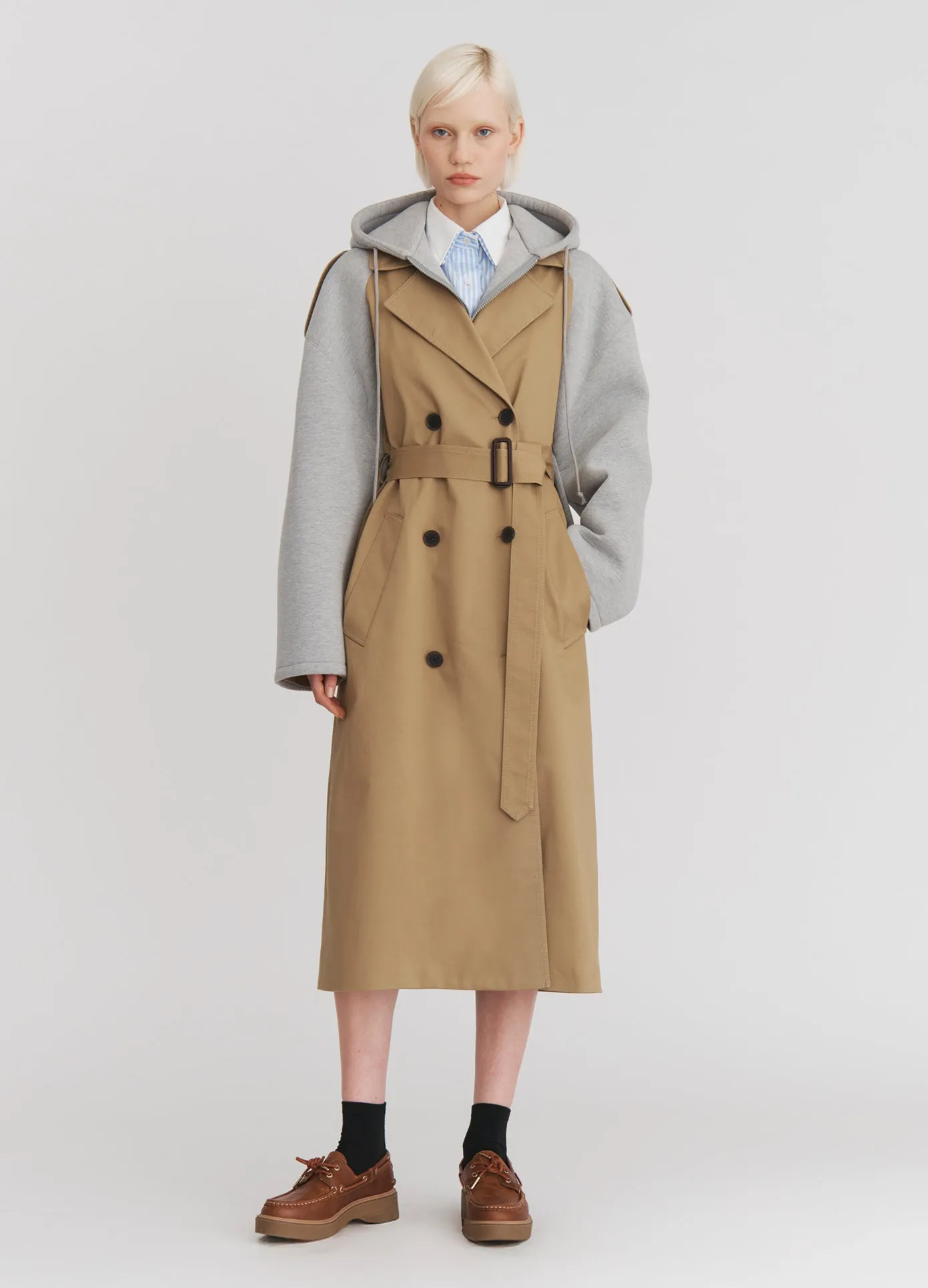 Deconstructed Combo Trench Jacket