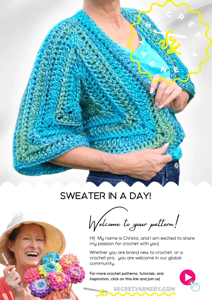 Easiest Crochet Sweater in a Day!