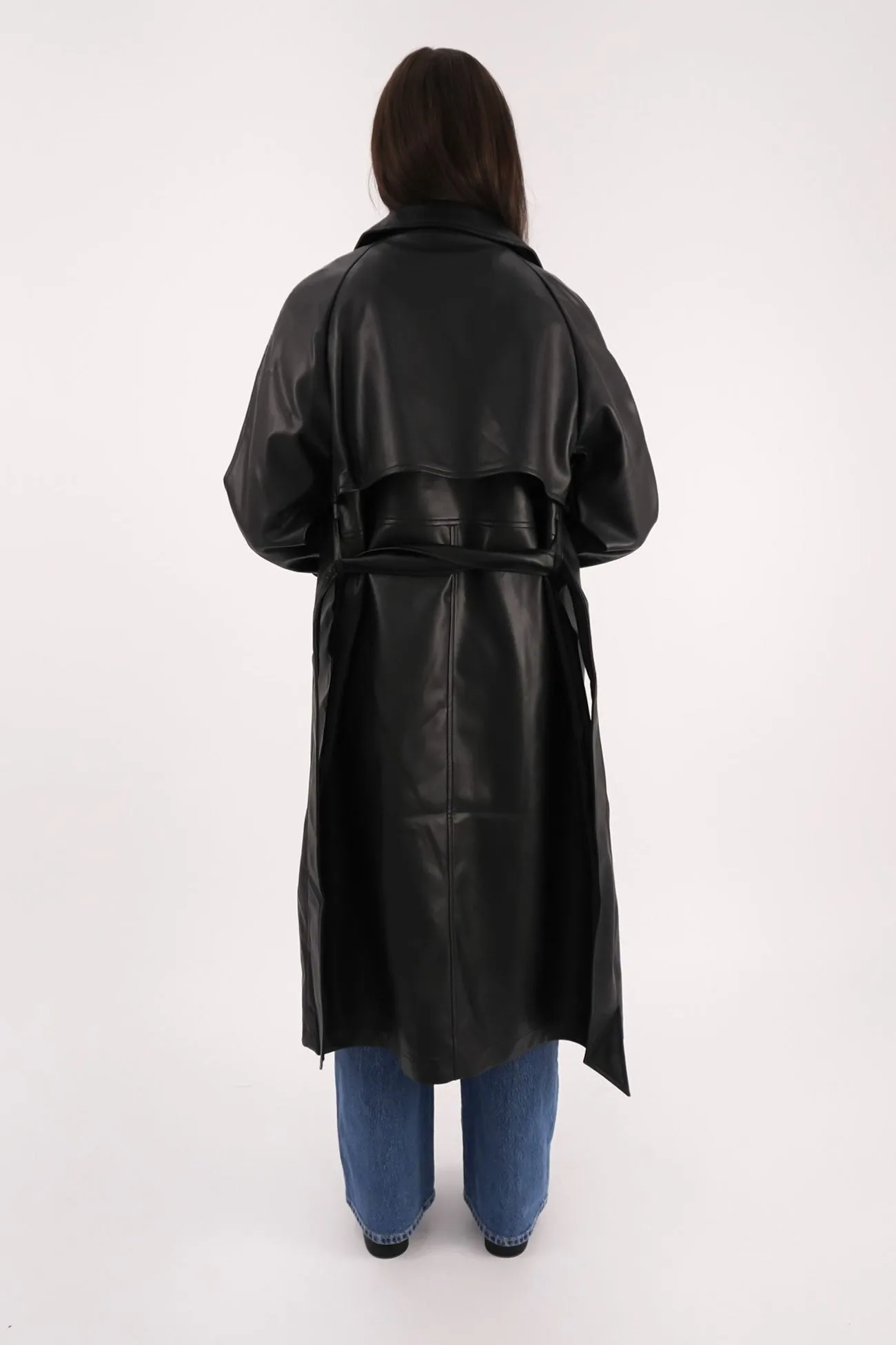 Eve Luxe Trench Coat Black