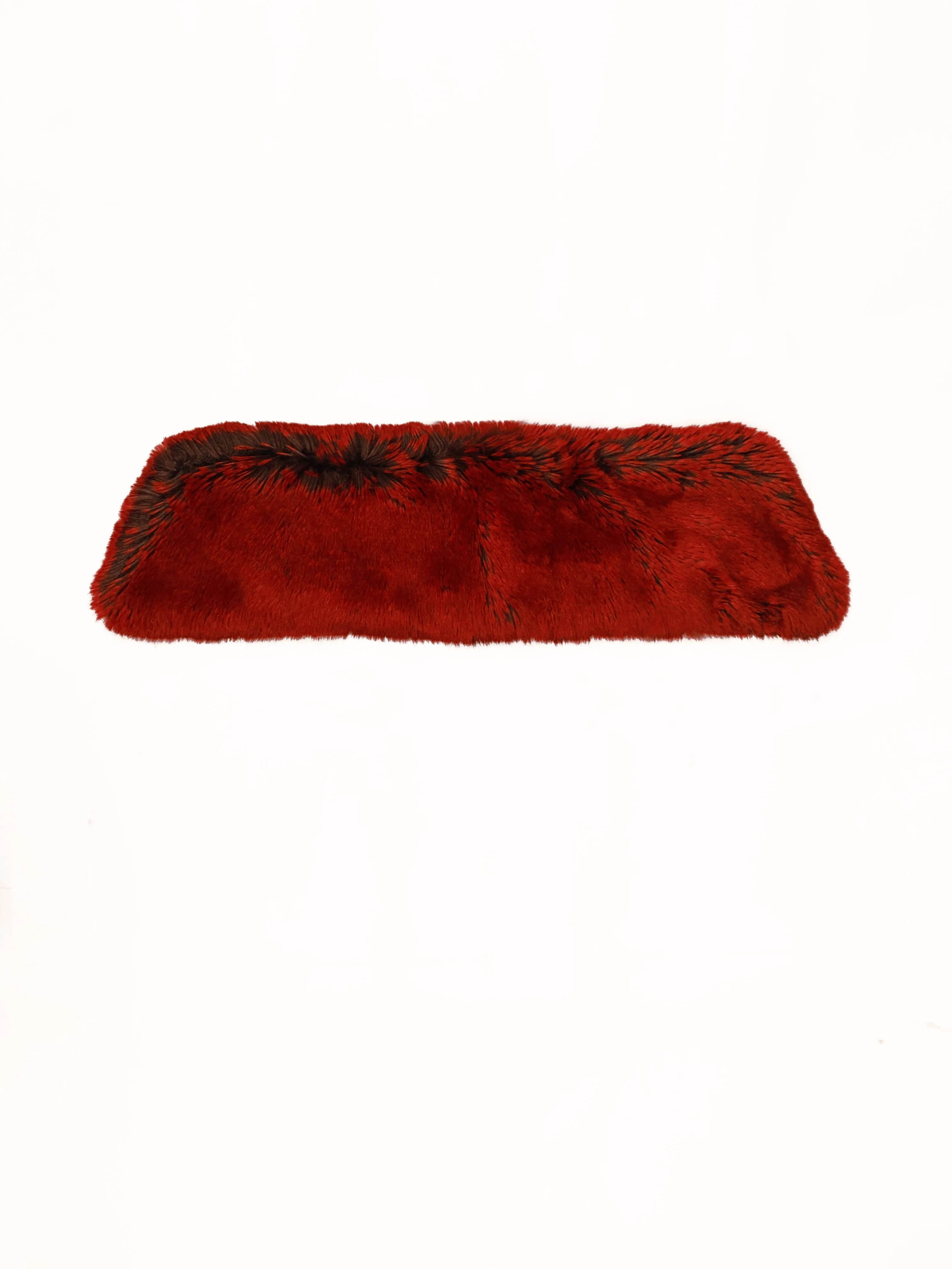 Faux Fur Blazing Red Collar - One-of-a-kind