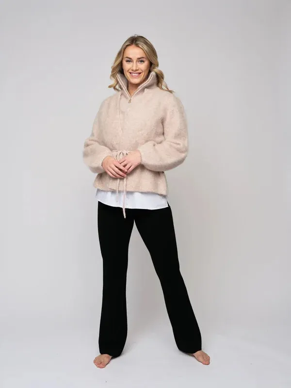 Fredrikke Chunky Cardigan - Beige Melange