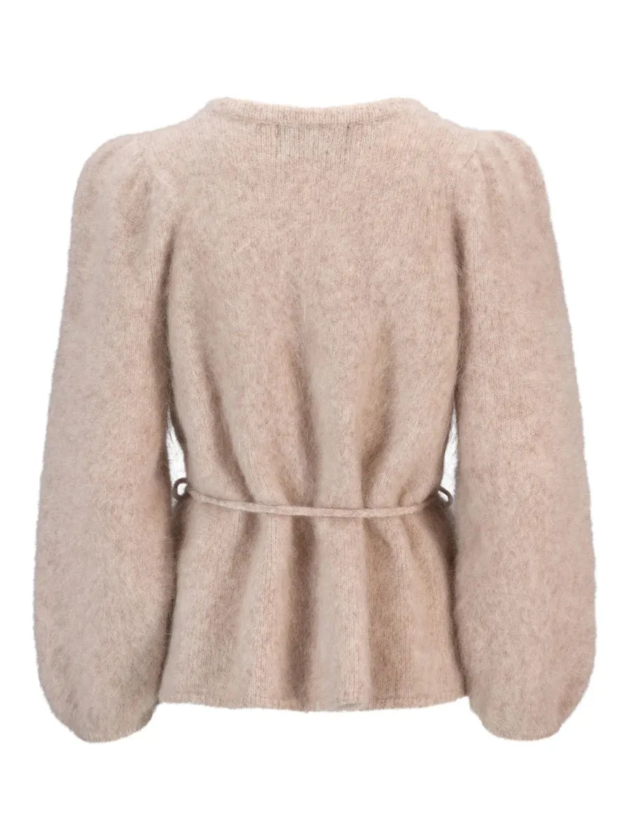 Fredrikke Chunky Cardigan - Beige Melange