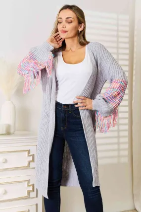 Fringe Sleeve Cardigan