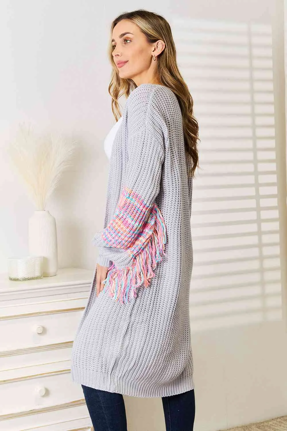Fringe Sleeve Cardigan