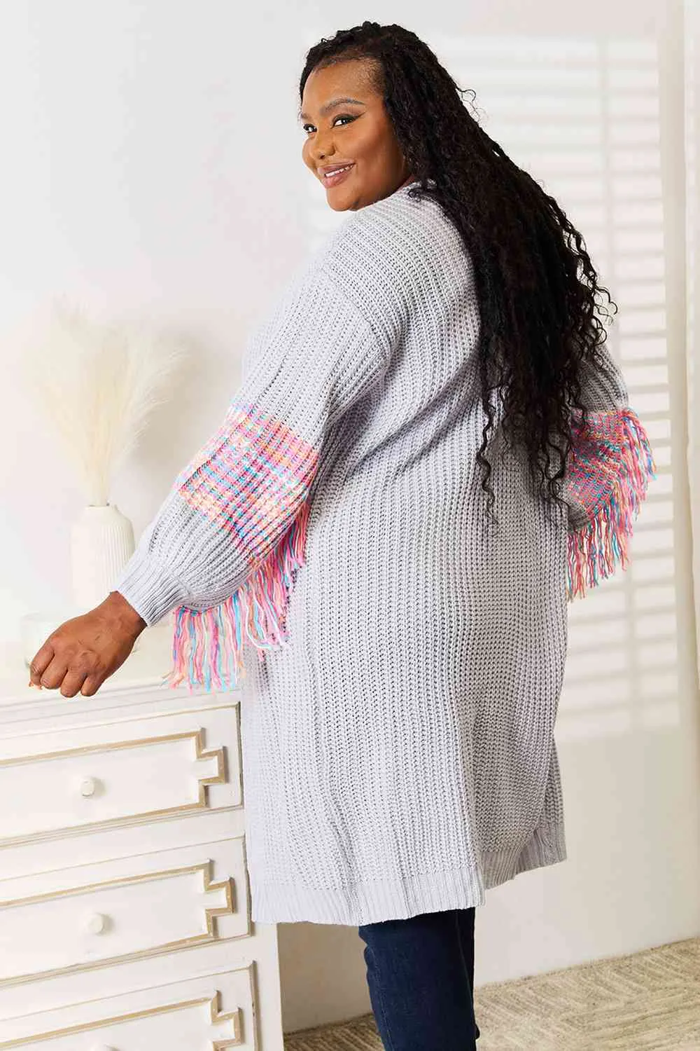 Fringe Sleeve Cardigan