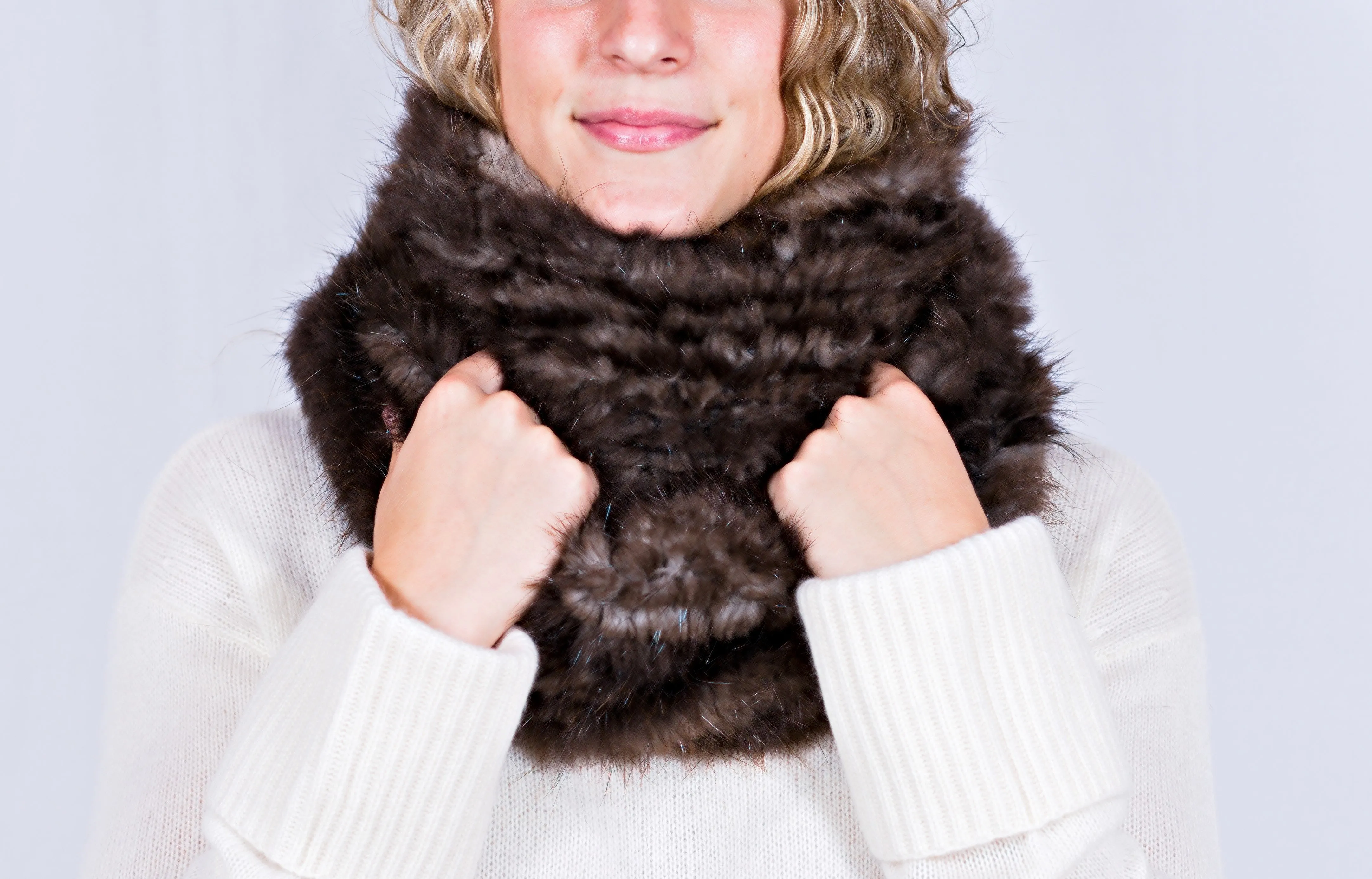 Full Fur Beaver Infinity Scarf