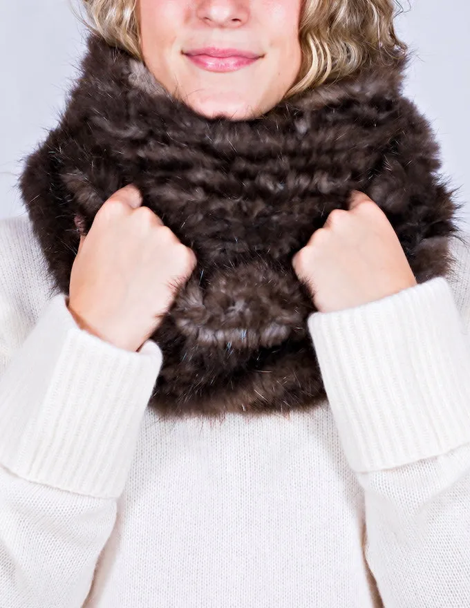 Full Fur Beaver Infinity Scarf