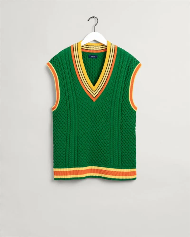 Gant Apparel Mens CABLE SLIPOVER 316/LAVISH GREEN