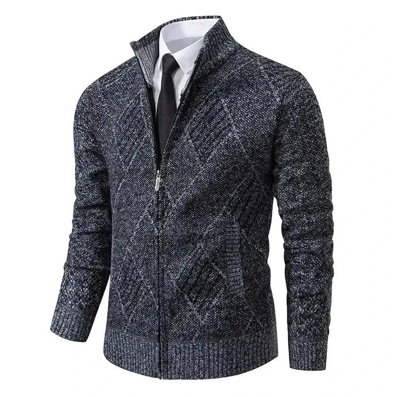 Geometric Winter Men's Cardigan Sweater