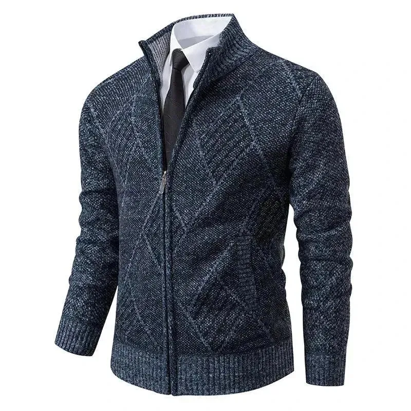 Geometric Winter Men's Cardigan Sweater