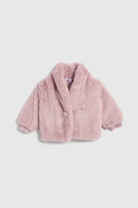 girls faux fur jacket