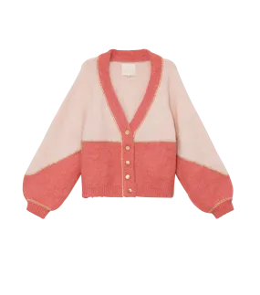 Golden Knit Cardigan - Camel Combo