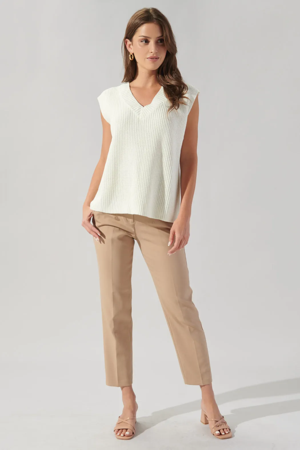 Gretchen V Neck Short Sweater Vest
