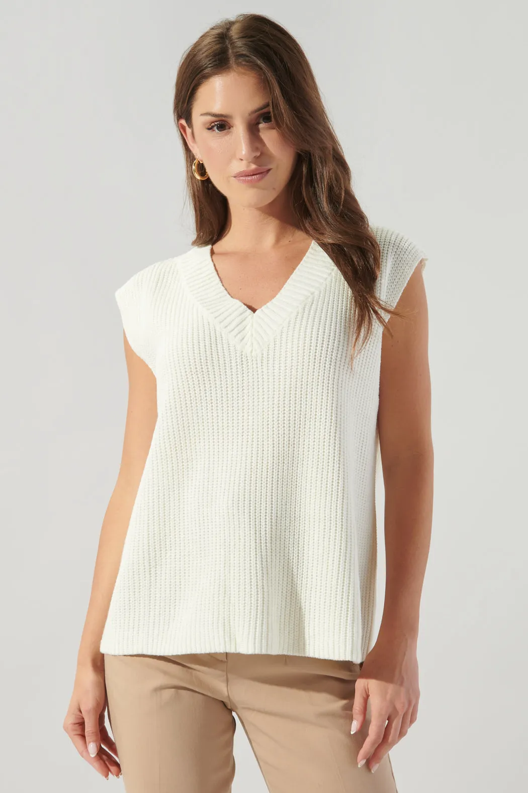 Gretchen V Neck Short Sweater Vest