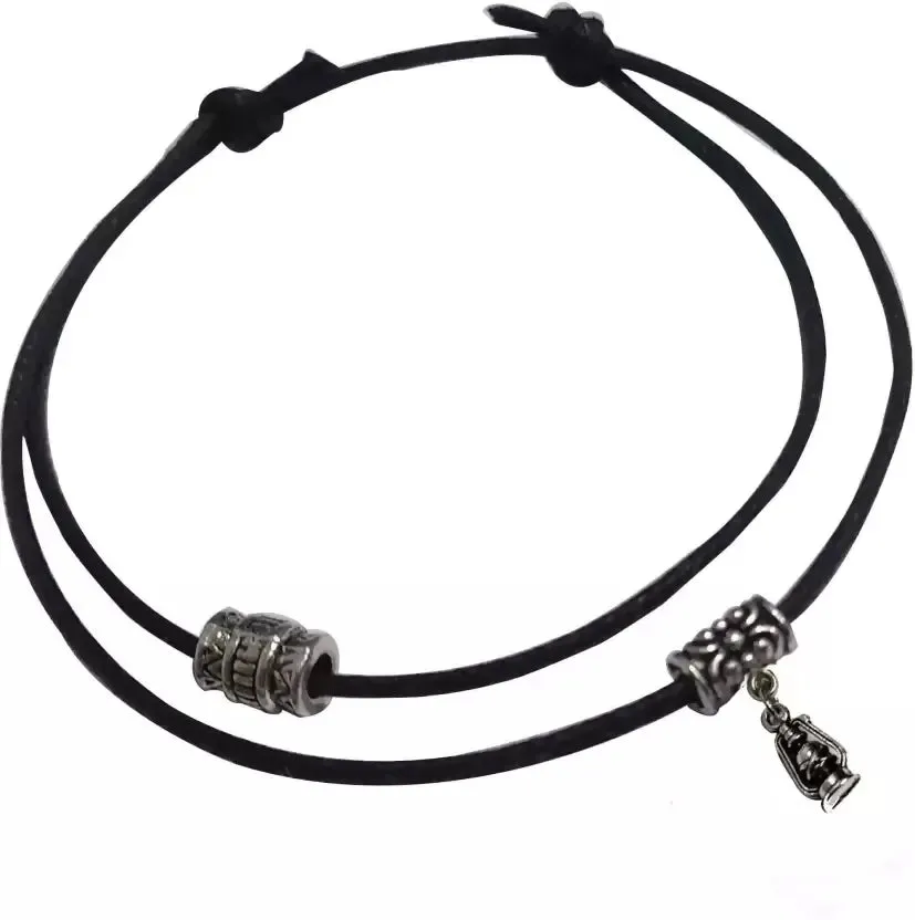 gurjari Doulbe Layer Thread Anklet Attached LALTEN Hanging Cotton Dori Anklet