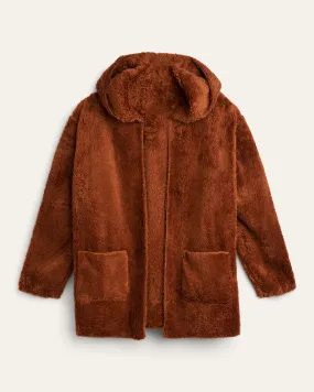 Henrietta Teddy Fleece Cardigan | Brown