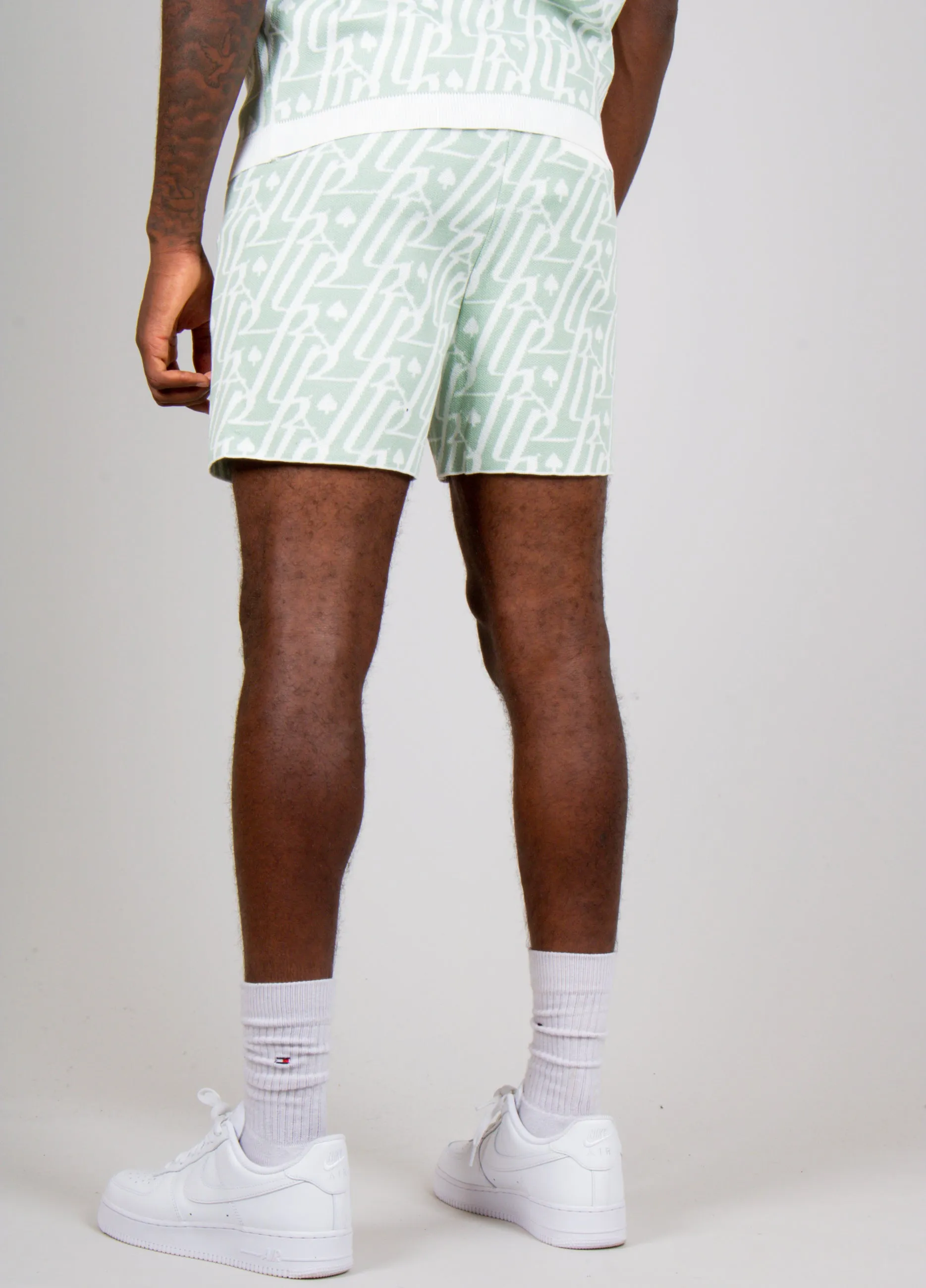 Jacquard Print Knitted Shorts
