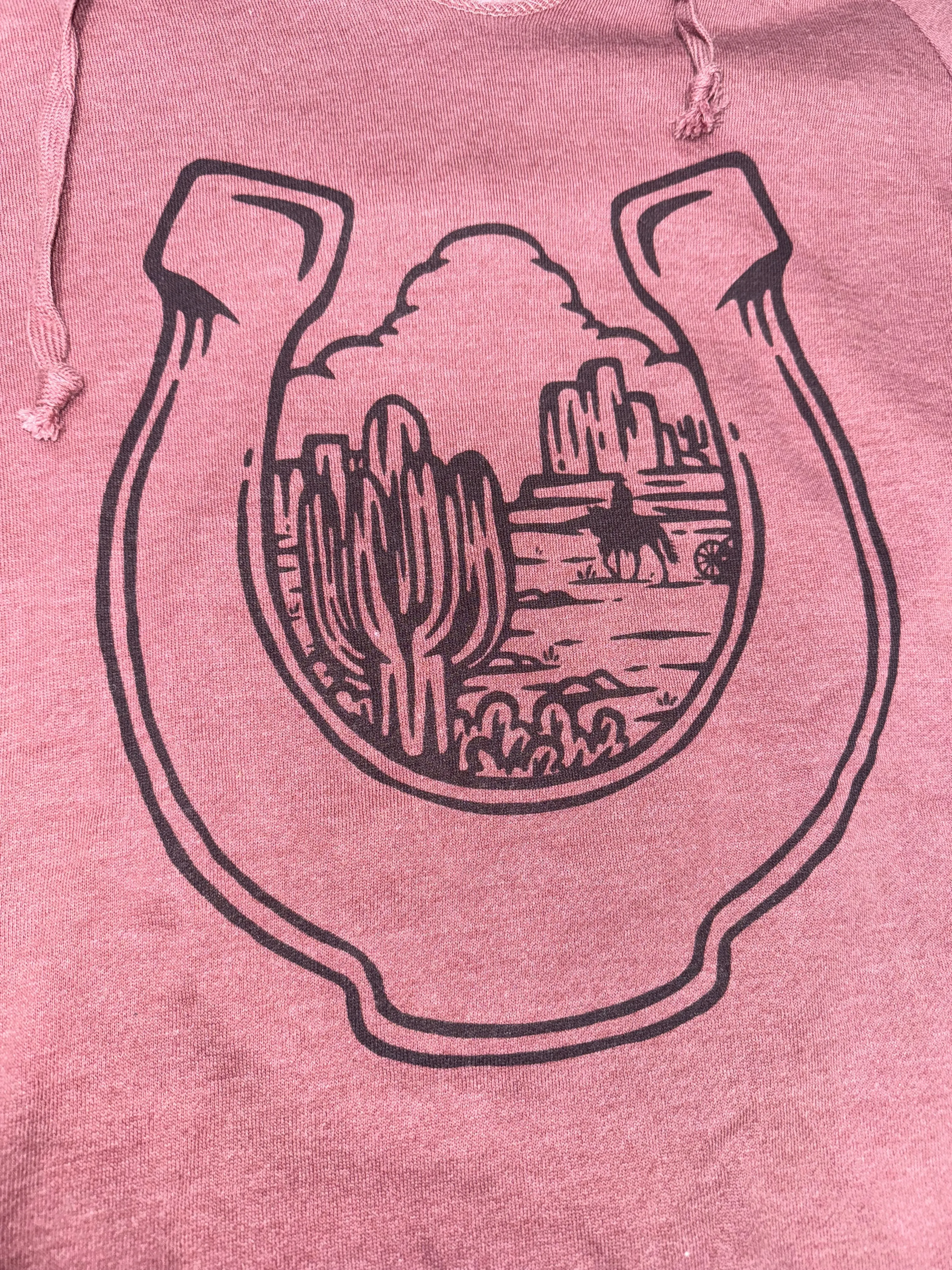 J.Forks Women's Dusty Rose Lucky Shoe Hoodie