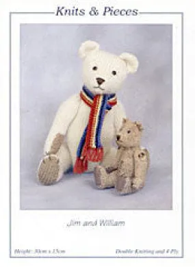 Jim & William Knitted Bears Knits & Pieces Knitting Pattern