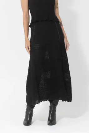 JOEY THE LABEL Pointelle skirt - Black