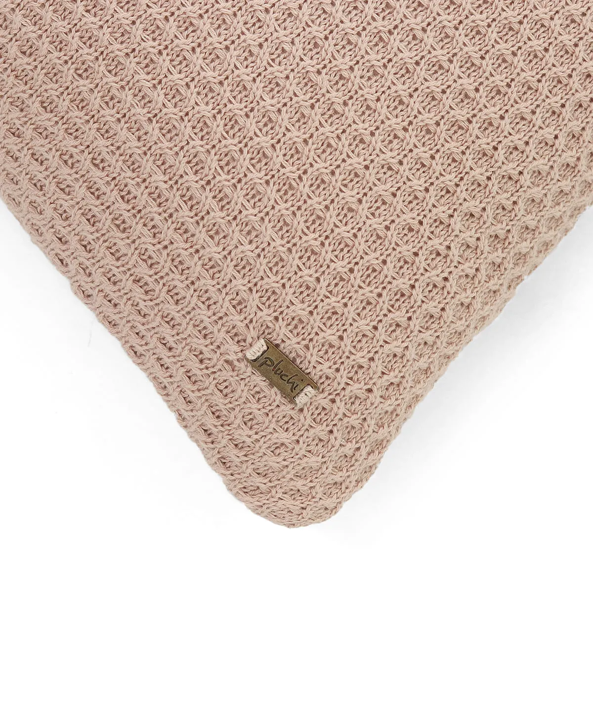 Kelly Fusion Crepe Cotton Knitted Decorative 18 X 18 Inches Cushion Cover