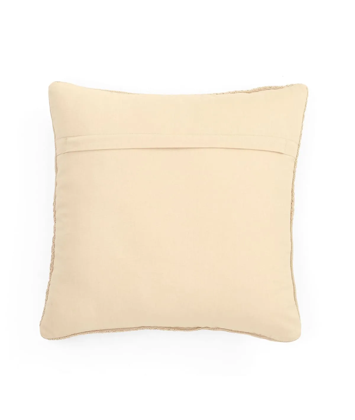 Kelly Fusion Oat Cotton Knitted Decorative 18 X 18 Inches Cushion Cover