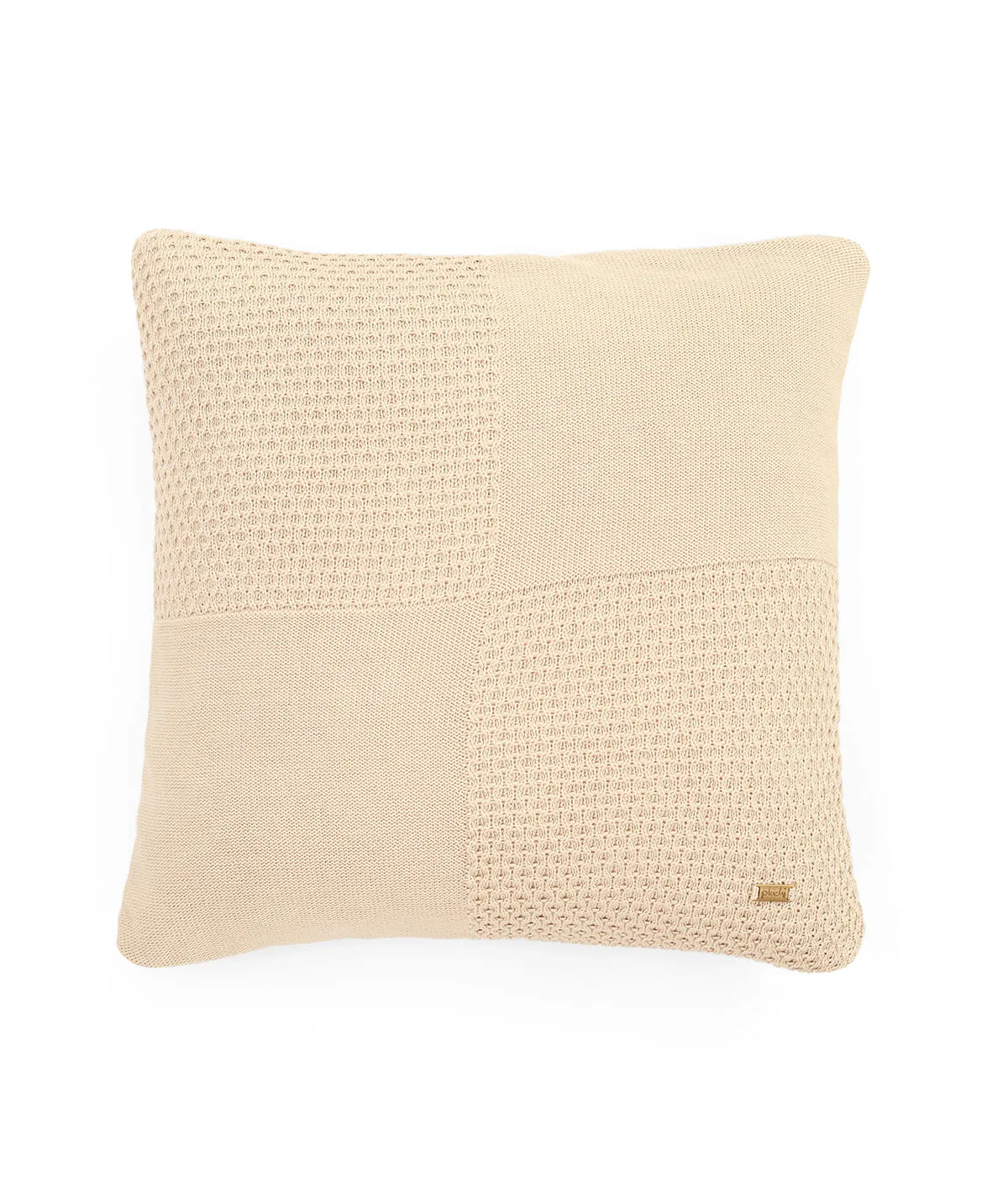 Kelly Fusion Oat Cotton Knitted Decorative 18 X 18 Inches Cushion Cover