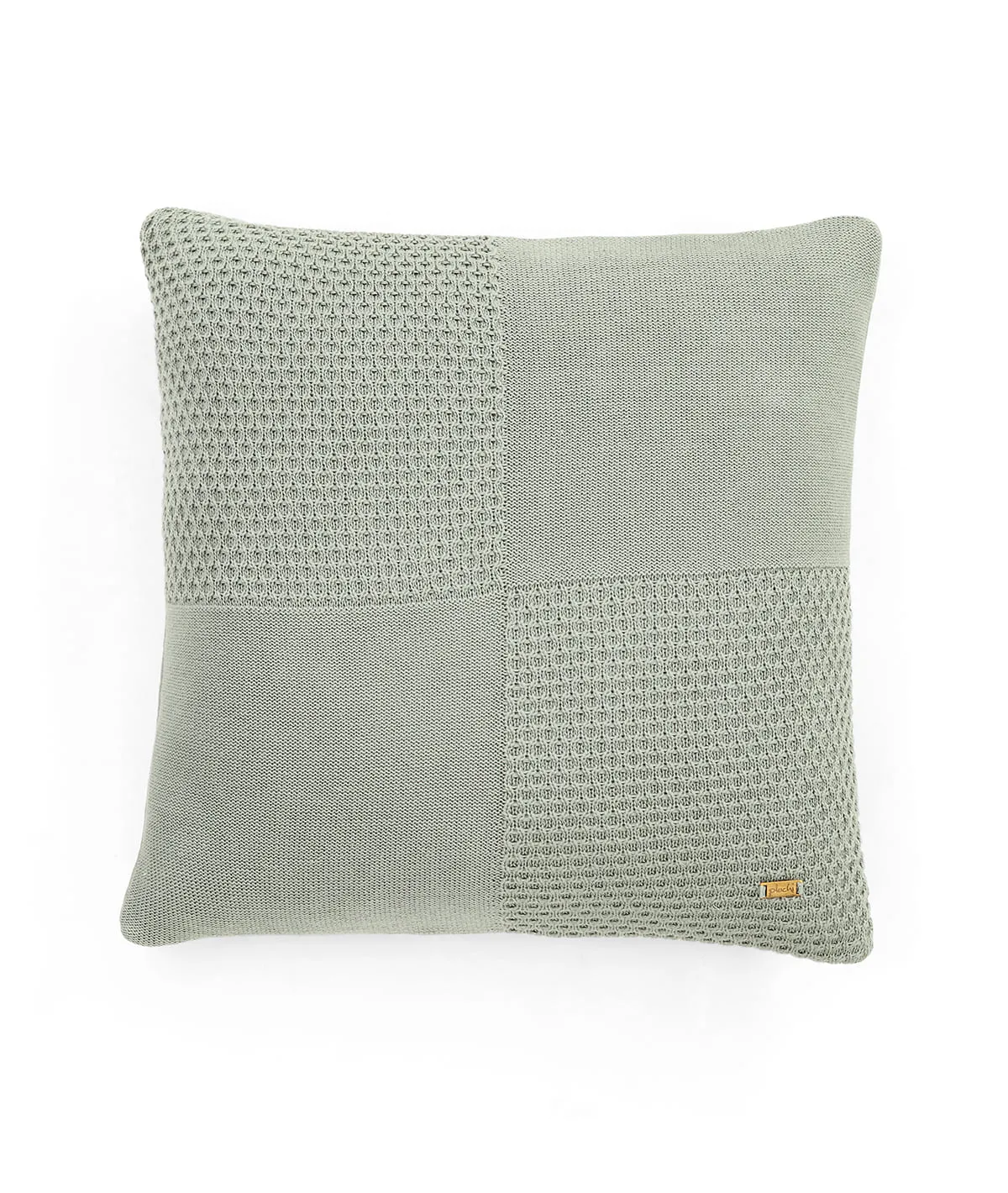 Kelly Fusion Ryegrass Cotton Knitted Decorative 18 X 18 Inches Cushion Cover