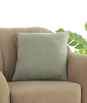 Kelly Fusion Ryegrass Cotton Knitted Decorative 18 X 18 Inches Cushion Cover