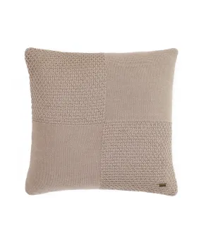 Kelly Fusion Stone Cotton Knitted Decorative 18 X 18 Inches Cushion Cover
